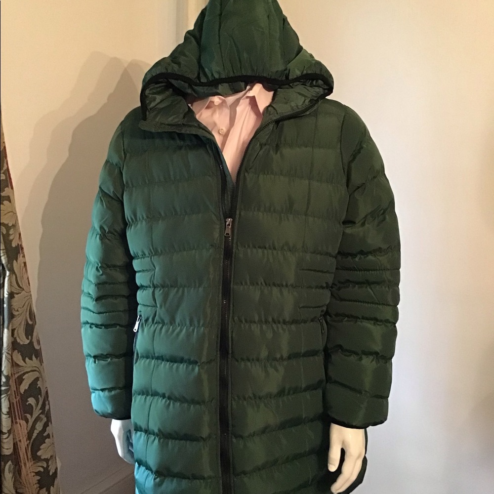 U2wear green women puffer jacket